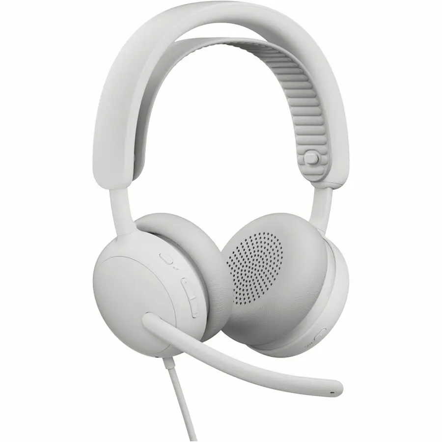 Logitech Zone Wired 2 Noise-Canceling Headset Adaptive USB-C/USB-A Offwhite