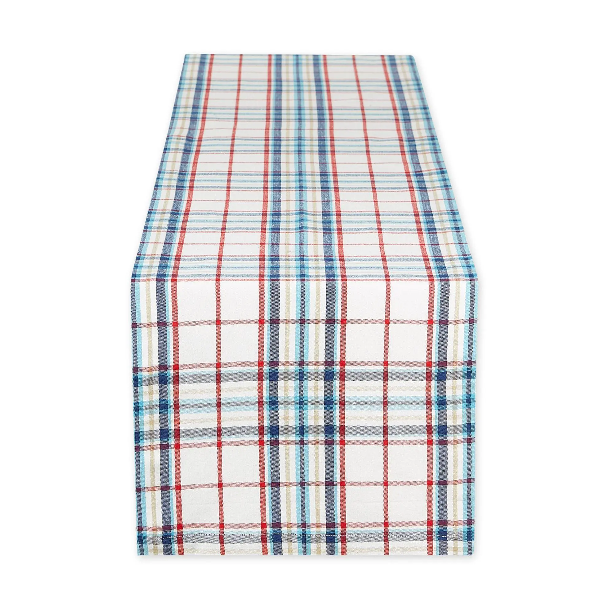 Design Imports 14" x 72" Lighthouse Plaid Tablecloth