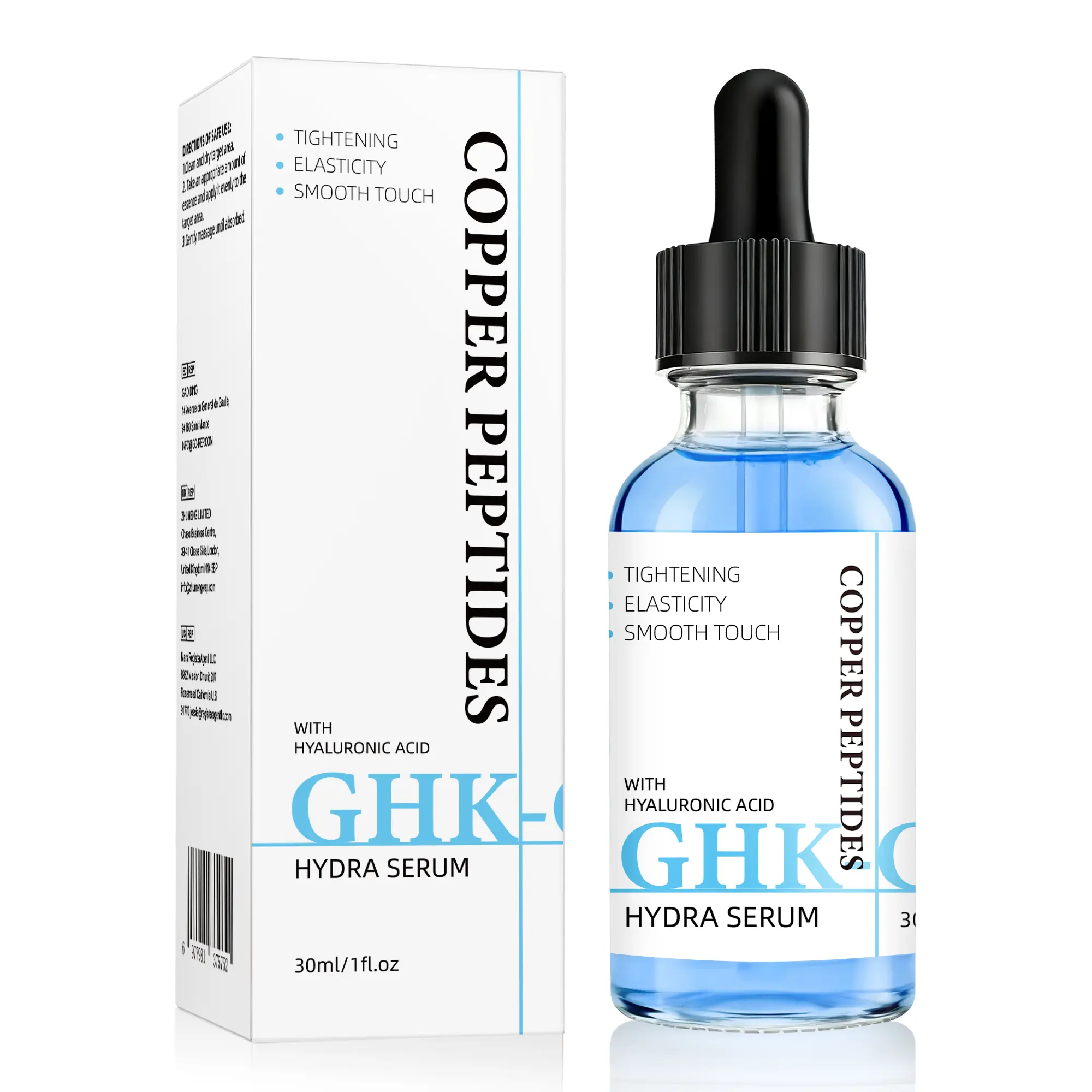 is topical ghk cu safe GHK Cu Peptide Serum 30 ml, Copper Peptide Serum with Hyaluronic Acid for Tightening, Collagen Boosting & Hydrating, Topical GHK-Cu Refining Serum Lift, Tighten, Glowy skin, Anti-Aging Serum for Fine Lines and