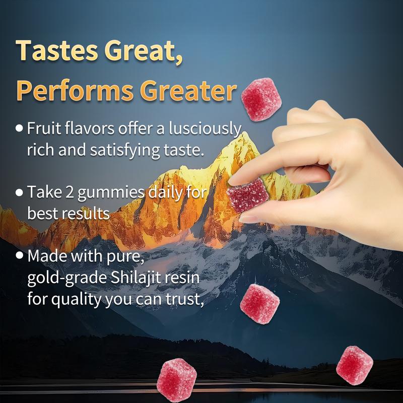 Newrish Himalaya Shilajit Gummies - 100% Natural and Organic - Improves Athletic Performance - With Manuka Honey / Fulvic Acid and 85+ Trace Mineral Complex - 30 Gummies