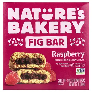 Nature's Bakery Fig Bar, Raspberry, 6 Twin Packs, 2 oz (57 g) Each