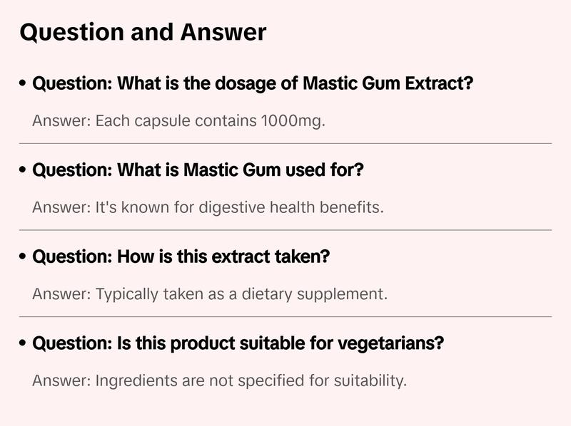 Mastic Gum Extract 1000mg