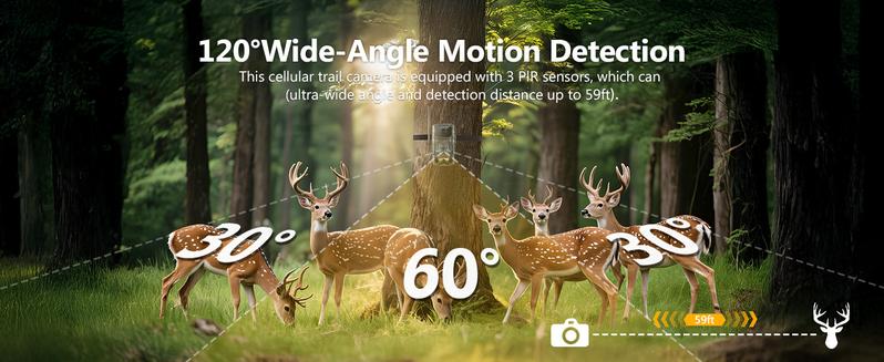 4G Remote Hunting Camera with GPS, 1.6K HD Night Vision, 0.1s Ultra-Fast Trigger, Clear Night Imaging, IP67 Waterproof, Built-in GPS Tracking, Suitable for Wildlife Monitoring / Hunting / Farm Security. Survival Kit
