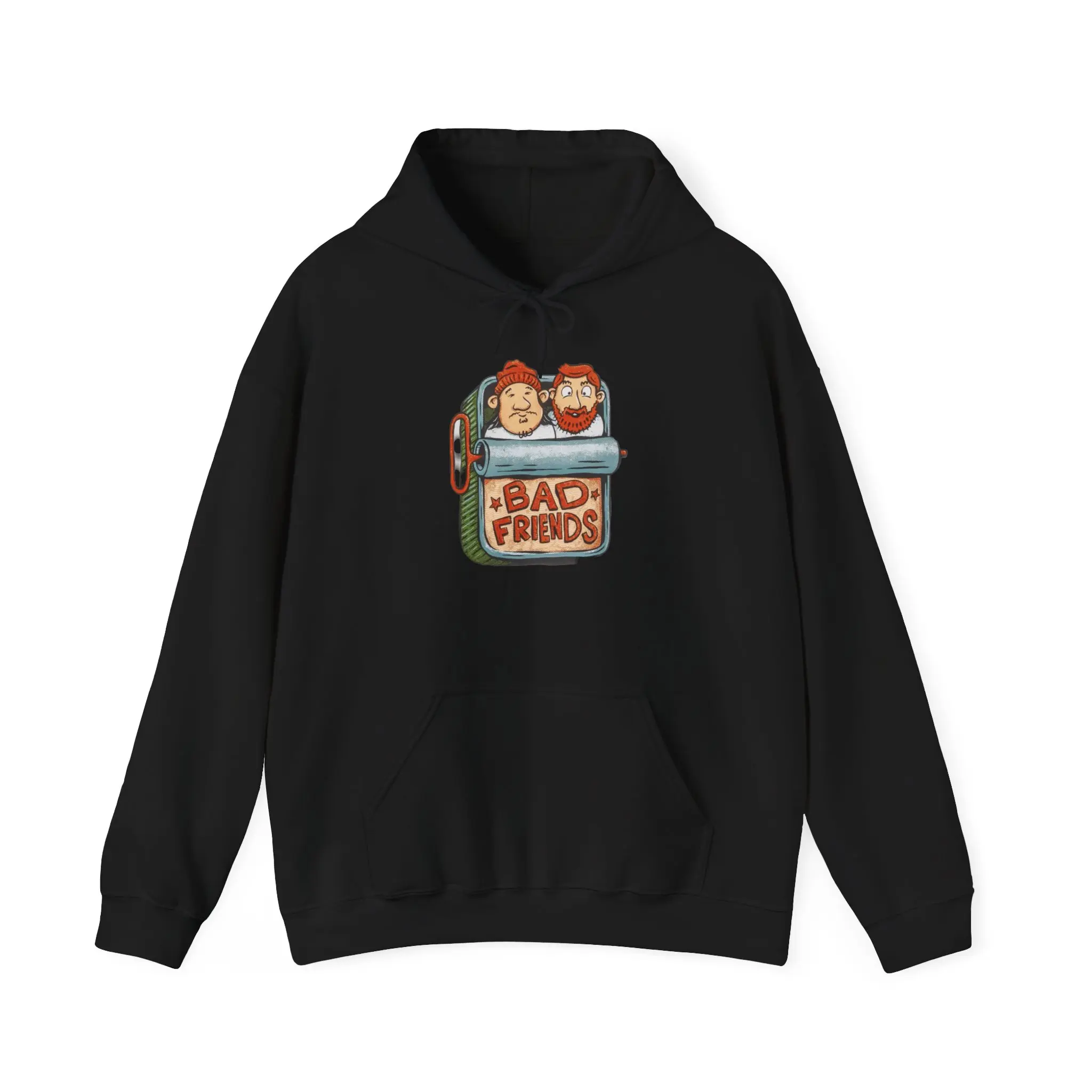 [[Fall Season]] Funny Bad Friends Sweatshirt, Cozy Unisex Hoodie, Perfect for Best Friends, Gifts for Birthday, Casual Wear for Gatherings, Relaxed Style Menswear Stylish Cotton Man