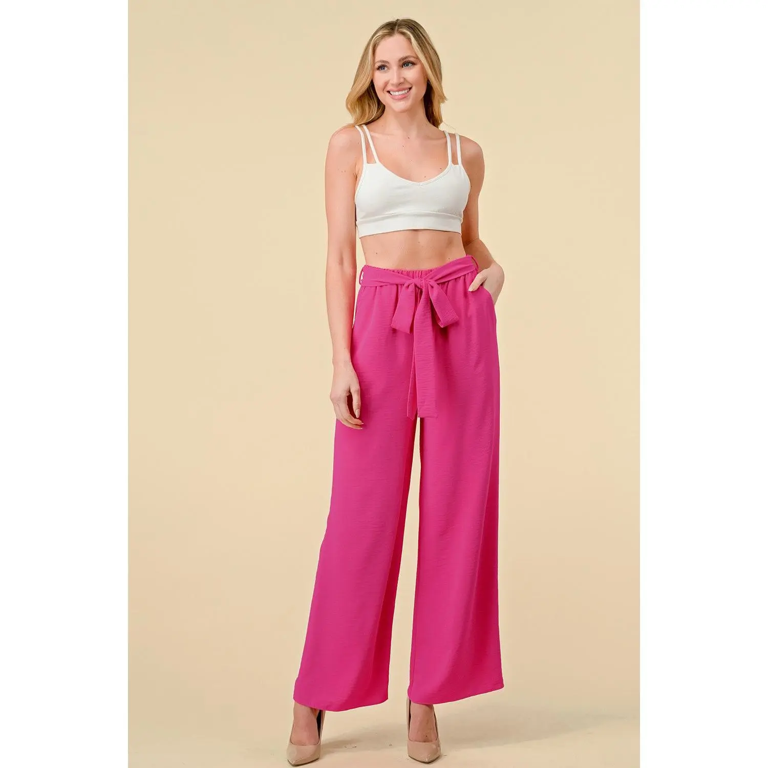 Walk On By Pants, Hot Pink