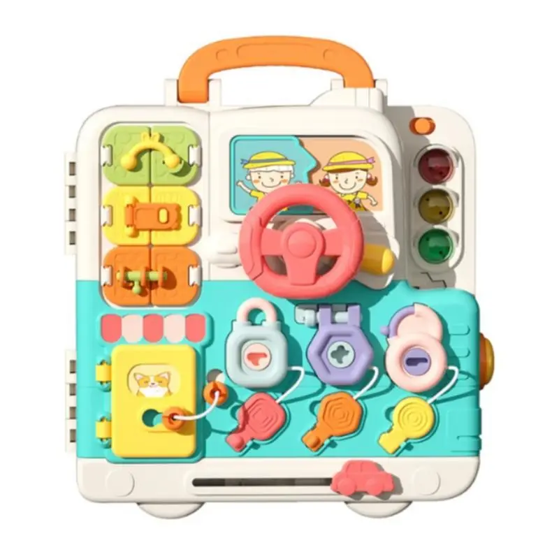 Montessori Busy Book, Early Education & Smart Toy with Cognitive Skills, Sorting Stacking & Plugging Toy, Educational Toy for Kids with Interactive Play, Preschool Learning Tool, Birthday Gift for Boys & Girls