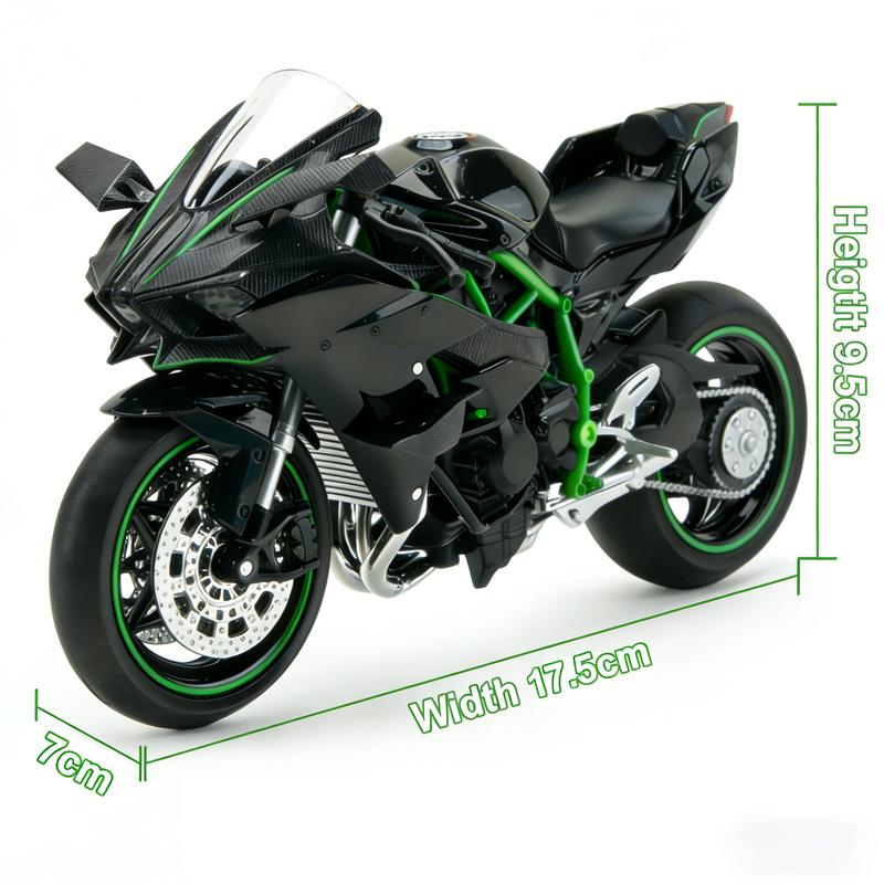 1:12 Scale Diecast Motorcycle Model - Zinc Alloy Collectible Toy! Features Suspension, Free - Roller, Push - Back & Non - Rechargeable Button Battery. Black, Sleek Modern Design for Diecast Enthusiasts!