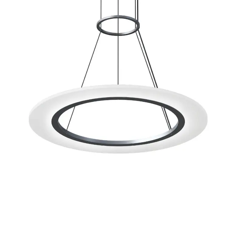 24-Inch Arctic Rings LED Pendant Light with Frosted Acrylic Design for Modern Elegance