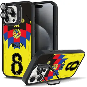 Soccer Club América Phone Fidalgo 6 Jersey Design with For Samsung iphone 17/AIR 16 15 14 13 12 11 PRO PLUS MAX COOL Fashionable Tough Magnetic Durable Metal lens frame Film Bracket Stand Gift Full Protection Camera Holder Phone Cases Cover 11X-L0980