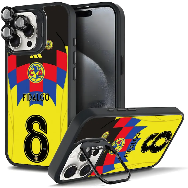 Soccer Club América Phone Fidalgo 6 Jersey Design with For Samsung iphone 17/AIR 16 15 14 13 12 11 PRO PLUS MAX COOL Fashionable Tough Magnetic Durable Metal lens frame Film Bracket Stand Gift Full Protection Camera Holder Phone Cases Cover 11X-L0980, Ant