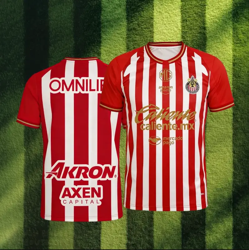 Chivas Guadalajara 2025-2026 Away Soccer Jersey, Short Sleeve Liga MX Football Shirt, Unisex Fan Apparel