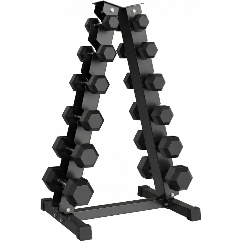 3-Tier Dumbbell Rack, Durable Carbon Steel Weight Stand for Home Gym, 1000 lb Capacity, Scratch-Proof Space Saver, Easy Access, Non-Marking Base, Rust-Resistant, Universal Fit, Exercise Equipment for Home, Muscle Exercise Gear, Strength Training Gear