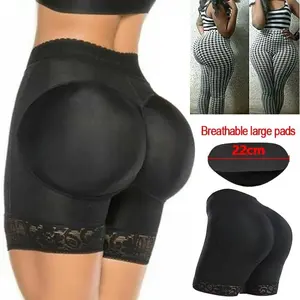 Women's Large Pads Butt Lifting Panties Hip Padded Sculpting Body Shaper Seamless Underwear Fake Ass Corset Briefs Shapewear Womenswear Compression Basic Black Minimalist