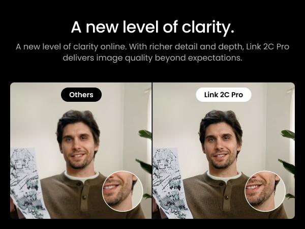 Insta360 Link 2C Pro – 4K Webcam for PC/Mac, 1/1.3” Sensor, Low-Light, Auto Framing, HDR, Directional Noise-Canceling Mics, Supports Stream Deck, Zoom, Teams, Twitch for Streaming or Meetings