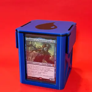 Blue Slab Commander Deck Box For Magic The Gathering MTG Deck Box Fits 100 Double Sleeved Cards TCG Deco Box Double Front Display Commander