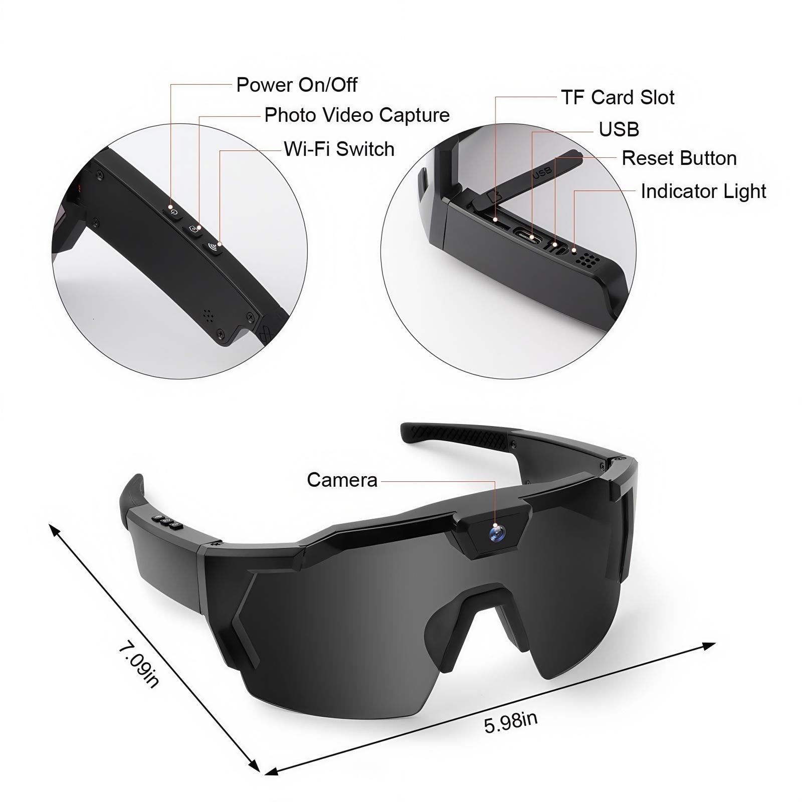 [2026] AI smart sunglasses, outdoor sports recorder!