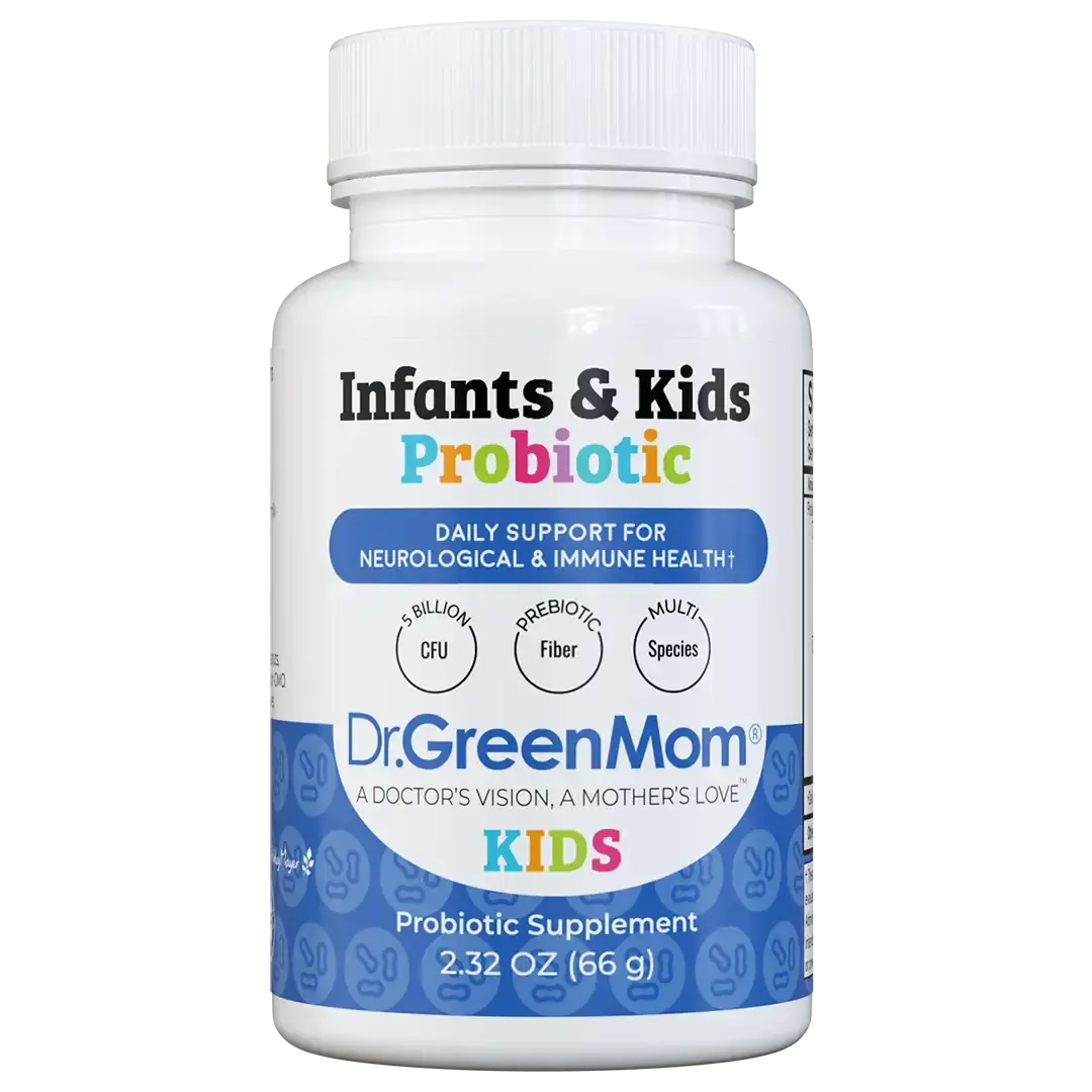 Dr. Green Mom Infants & Kids Probiotic Powder - Daily Digestive & Gut Health Support Supplement for Babies and Children