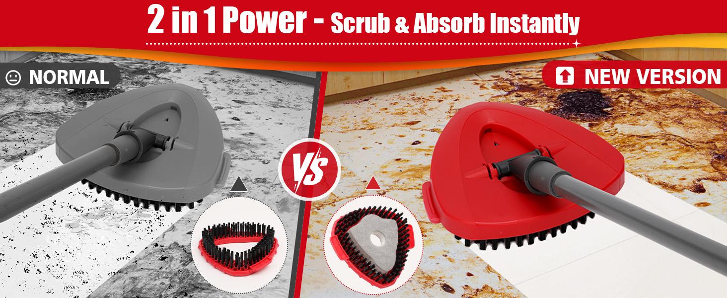 Scrub Brush Replacement Head for O Cedar Spin Mop Spin Mop Replace With Sponge Pad Shower Floor Scrubber Hard Bristle Cleaning Brush 2025 New Version