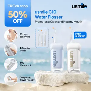 usmile C10 Cordless Water Flosser, 99% Plaque Removal, IPX7 Waterproof, 95-Day Battery Life, 3 Tips Included usmile C10 Cordless Water Flosser, 99% Plaque Removal, IPX7 Waterproof, 95-Day Battery Life, 3 Tips Included