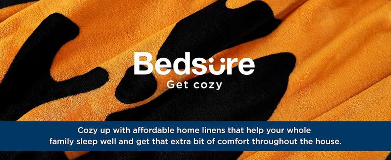 Bedsure Halloween Pumpkin Sherpa Blanket - Spooky Season Design, Soft & Cozy, Premium Fleece, Easy Care, 50x60 Inch Throw Blanket