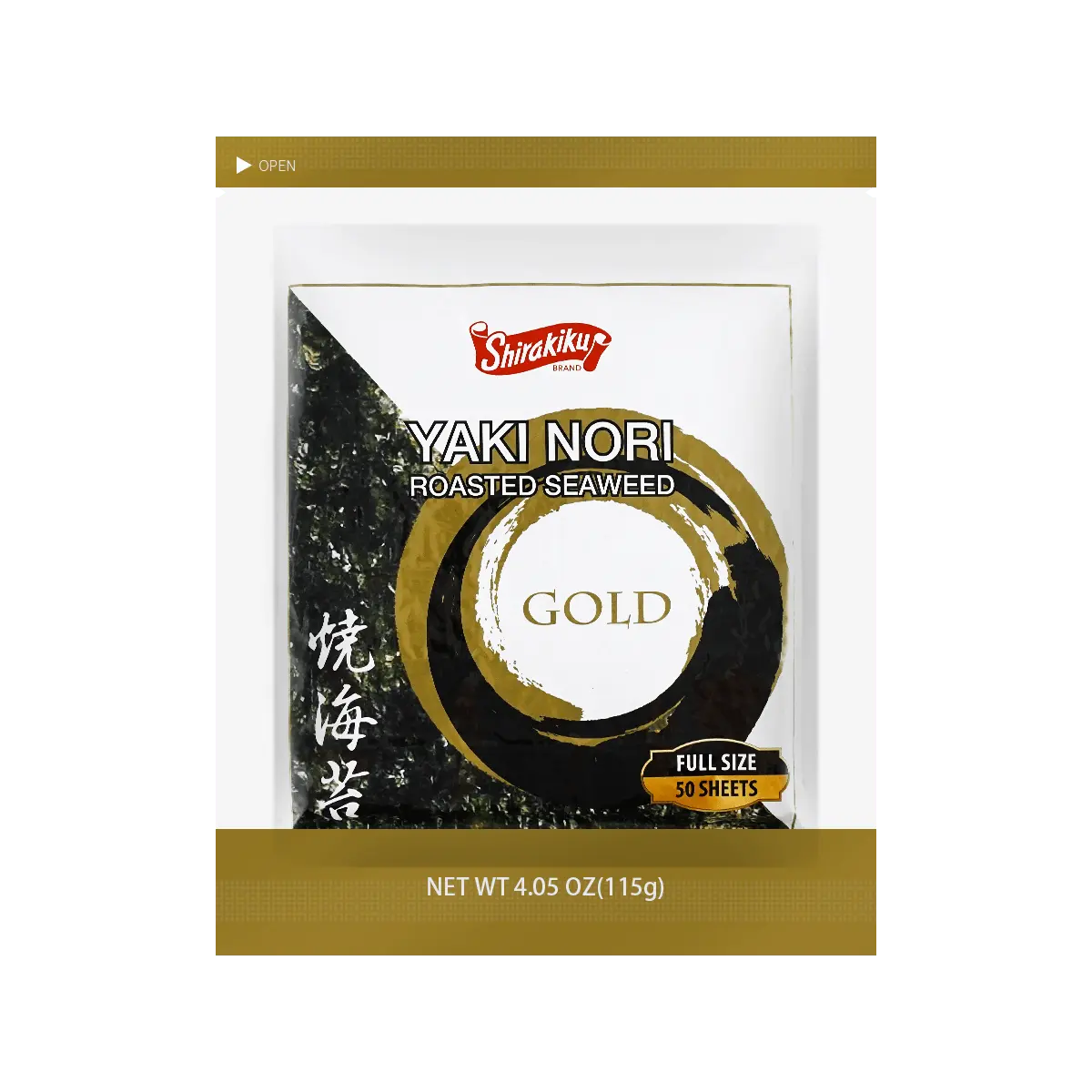 SHIRAKIKU Teriyaki Roasted Seaweed Snacks 115g - Crispy Japanese Nori for Sushi, Onigiri & Healthy Snacking
