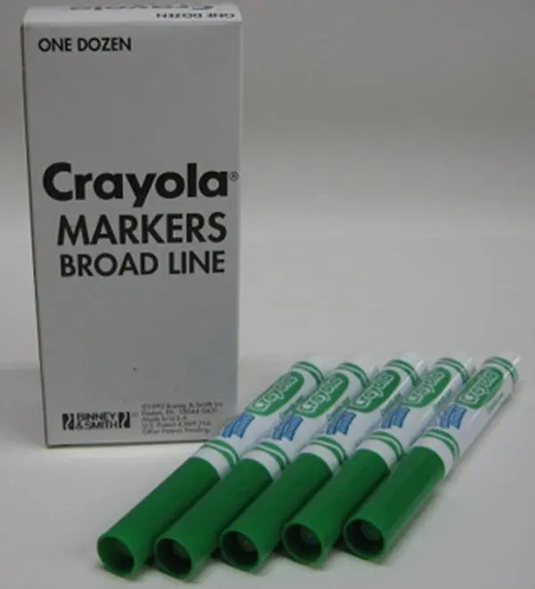 Crayola Red Cone Tip Washable Colored Markers & Highlighters - 1 Dozen Pack, Office Stationery Writing Tool, Washable Ink, Fine/Broad Stroke, Almost No Odor, Ideal for Back to School Haul, One Dozen Pack