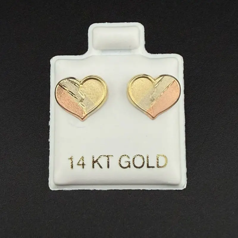 14k gold heart earrings 14k gold heart earrings