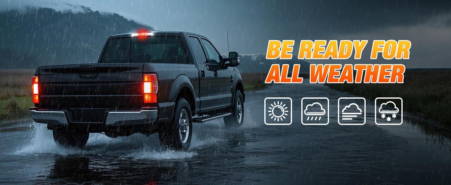 Nilight Third Brake Light Tail High Mount 3rd Stop Cargo Reverse LED Lights For 1999-2016 Ford Ranger F-250 F-350 F-450 F-550 Super Duty 1994-2010 Mazda B2300 B3000 B4000