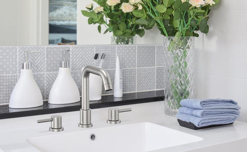 GARVEE 3 Hole Bathroom Faucets - Available in Chrome and Matte Black Finishes, Featuring Pop-up Drain, 8 Inch Widespread Design, Dual Handles, and Includes Supply Lines for Modern Vanity Sinks.