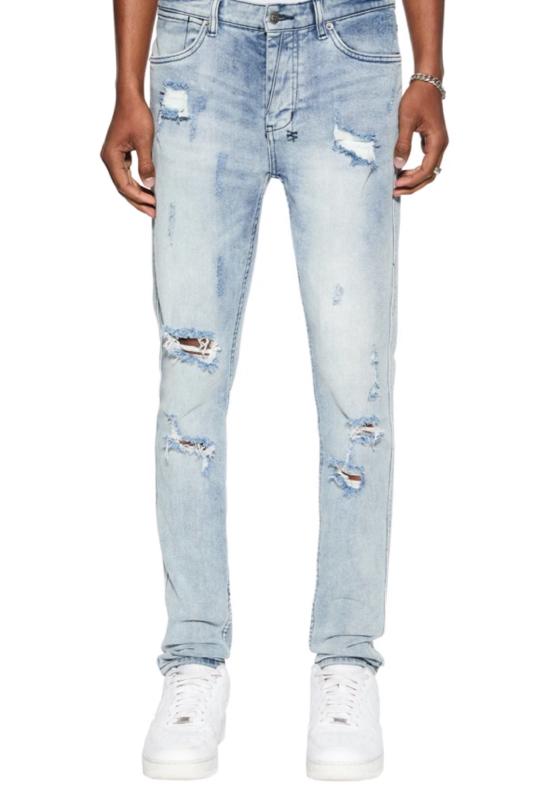 Ksubi Mens Jeans with Distressed Design and Graphic Print Slim Fit Denim Pants for Casual Wear Menswear