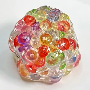Crunchy Squishy Stress Ball Fidget Toy 6cm Bead Filled ASMR Sensory Toy- Stress Anxiety Relief Kids Adults Portable Squish Ball Ships Assorted Colors