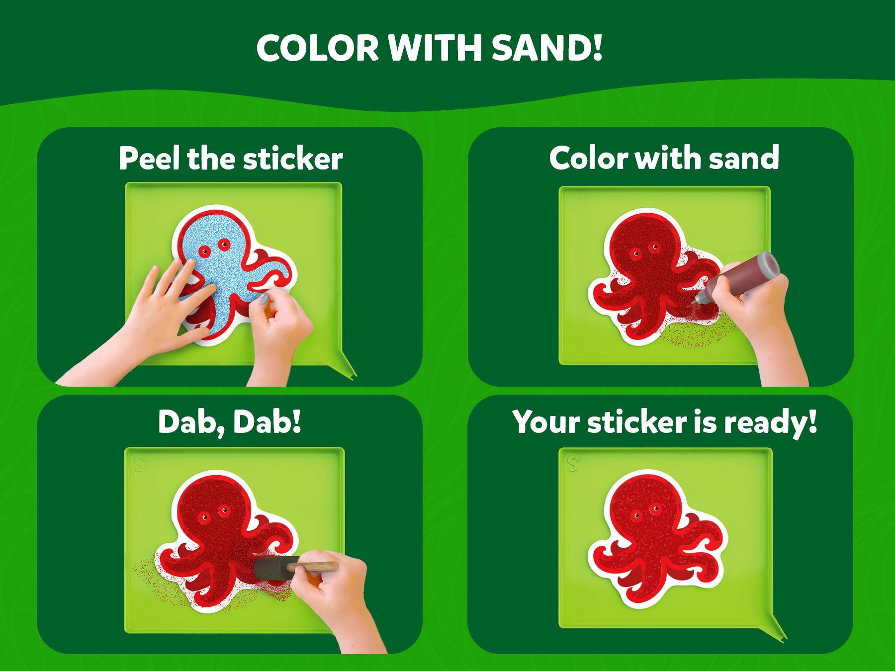 Skillmatics Sand-Tastic Art - Art & Craft Activity for Kids with Craft Kits and Supplies, DIY Creative Activity for Ages 4 to 10 Sticker Play