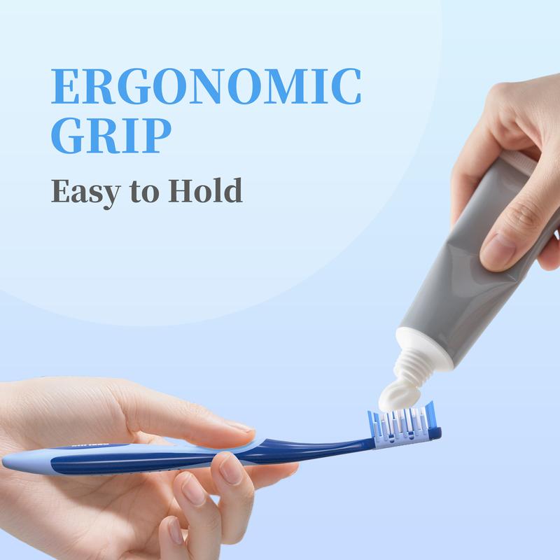 Ceelike Soft Bristle Criss-Cross Toothbrush | Twin Pack, Wave-Shaped Bristles & Ergonomic Handle | Soft Protection