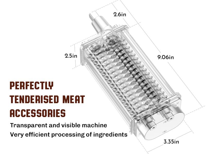GVODE  Meat Tenderizer Attachment for KitchenAid Mixer, Meat Tenderizer Machine with Stainless Steel Gears, Compatible with KitchenAid Mixer,Utensils