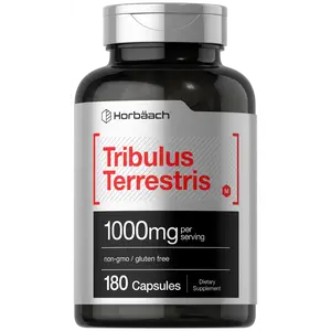 Horbaach Tribulus Terrestris for Men | 1000mg | 180 Capsules | Extract Supplement | Non-GMO and Gluten Free