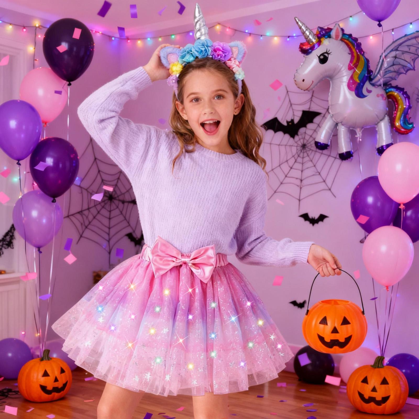 PinkSheep Girls Costume Set,Led Light Up Girls Tutu Skirt with Ear Headband Bow, Kid Party Outfit Costume Christmas PinkSheep Girls Costume Set,Led Light Up Girls Tutu Skirt with Ear Headband Bow, Kid Party Outfit Costume Christmas