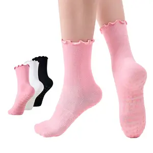 3 Pairs CoolMate Pilates Socks with Grips for Women, Yoga Socks, Crew Non Slip Women for Barre, Pilates Gifts