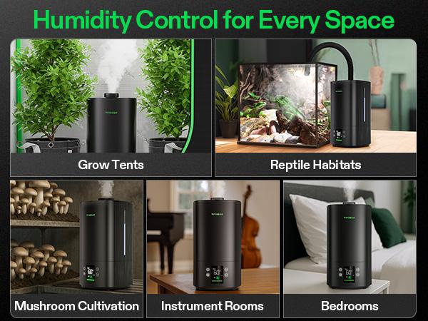VIVOSUN Intelligent Wi-Fi Humidifier,5L/9L/19L Humidifier with Temp & Humidity Probe, Smart Remote Control, Designed for Growers VIVOSUN Intelligent Wi-Fi Humidifier,5L/9L/19L Humidifier with Temp & Humidity Probe, Smart Remote Control, Designed for Growers