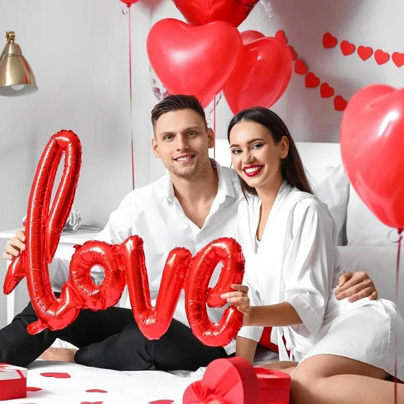 Valentine’s Day Balloons Set with Silk Rose Petals – I Love You Heart Balloons, Romantic Party Decor & Valentine Decorations Supplies Valentine’s Day Balloons Set with Silk Rose Petals – I Love You Heart Balloons, Romantic Party Decor & Valentine Decorations Supplies