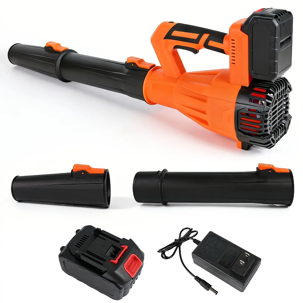JIASLING High-Power Cordless Handheld Leaf Blower, 20000RPM Turbo Blower with 580CFM/160MPH Max Airflow, 6 Variable Speeds, Extension Nozzle, Rechargeable Battery, Lightweight Ergonomic Non-Slip Handle for Leaves Cleanup, Lawn Maintenance