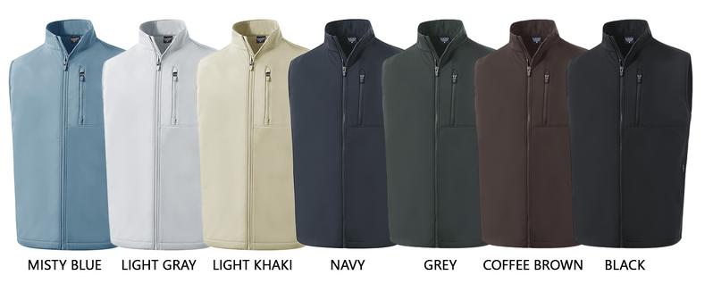 MAELREG Men’s Windproof Softshell Vest Lightweight Stretch Sleeveless Jacket with Zip Pockets Warm Durable Outdoor Sports Golf Vest