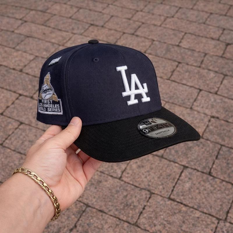 New Era 59FIFTY MLB Baseball Caps Set – NY Yankees LA Dodgers Fitted Hats, Side Patch Edition, Structured Crown Streetwear