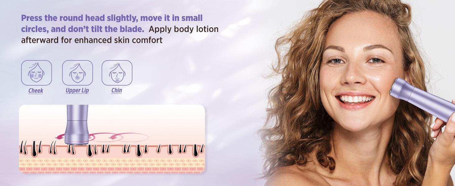 Bikini & Facial Trimmer Electric Razors for Women, Rechargeable Pubic Body Hair Trimmer Electric Shaver for Legs Body Hair, Bikini Shaver IPX7 Waterproof, Gifts for Women, Purple