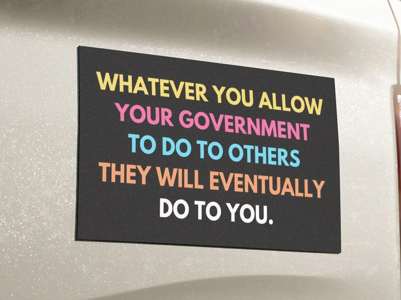 Whatever You Allow Car Magnet , AntiTrump, Anti ICE Bumper Magnet, Government Political Statement