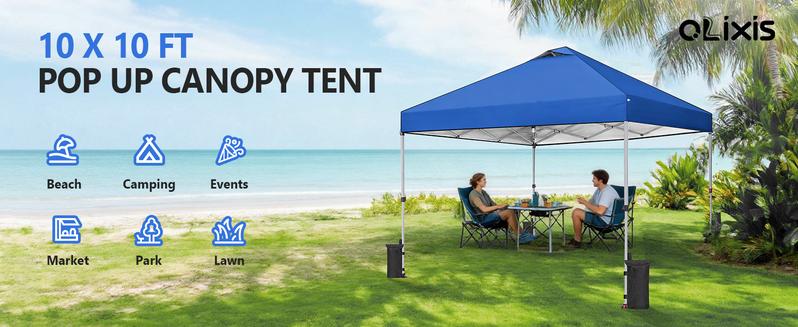 Suggestion CONCETTA SHADES 10x10 Pop Up Canopy Tent, Easy Setup, Instant Outdoor Canopy with Vented Top & Wheeled Bag, Heavy-Duty Steel Frame, Waterproof & UV-Resistant, White
