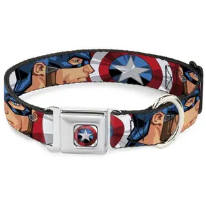 Marvel Captain America Shield 2 -Buckle-Down Dog Collar
