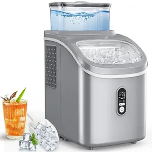 Upgrade to Nugget Ice Makers!  Countertop Ice Maker - 30LBS/24H, Top External Water Tank, Self-Cleaning. Makes 16 Pcs in Minutes for Drinks & Parties!