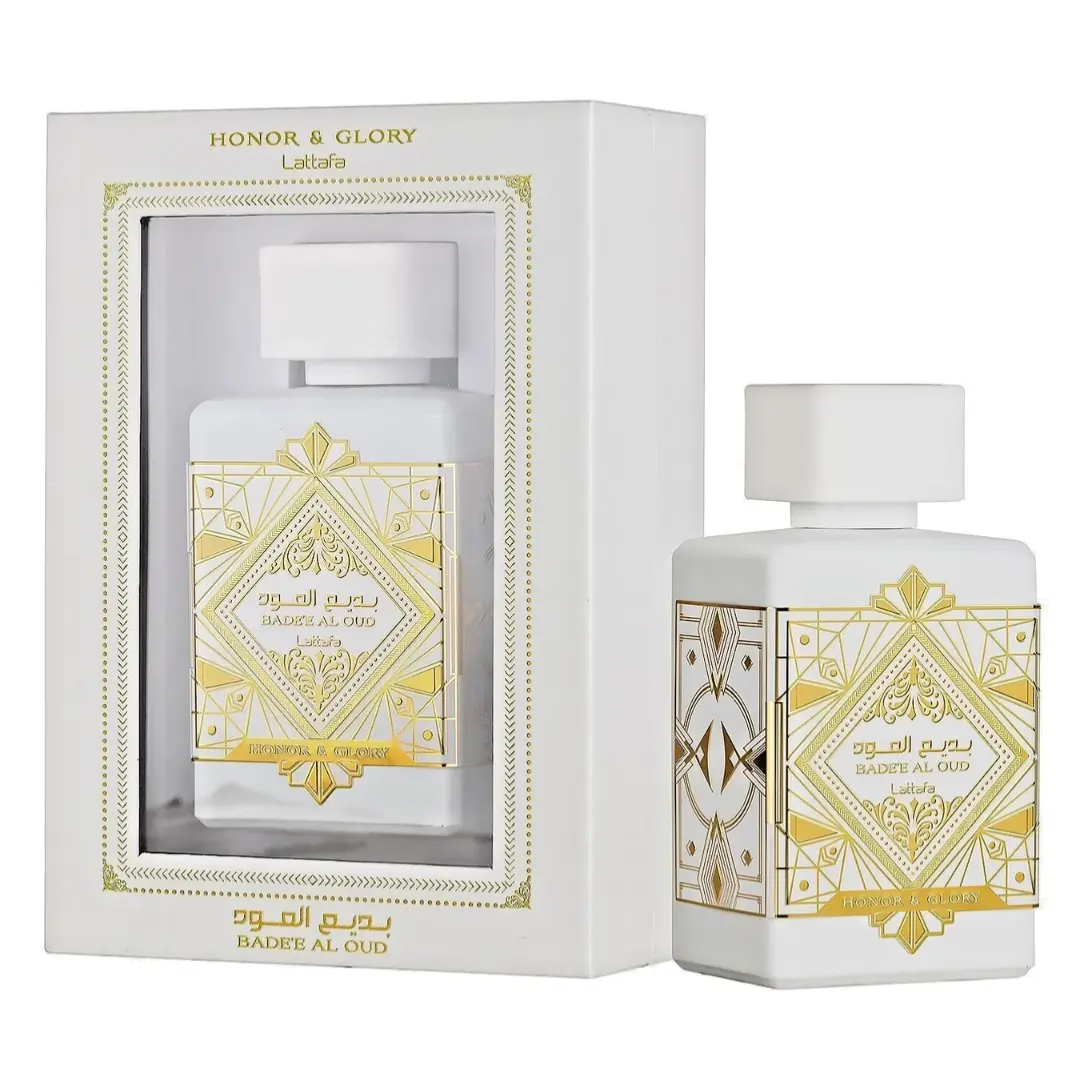 Lattafa BADEE AL OUD White Oud Bottle-Shaped Fruit-Based Unisex Fragrance - Alcohol-Based, 3.4oz(100ML) Single Item with Citrus Fragrance, Fragrant Turmeric Scent, Pineapple Notes