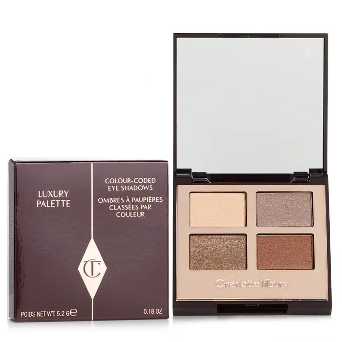 Charlotte Tilbury Luxury Eyeshadow Palette - #The Golden Goddess, Cosmetic Makeup Palette, 5.2g/0.18oz, Smooth