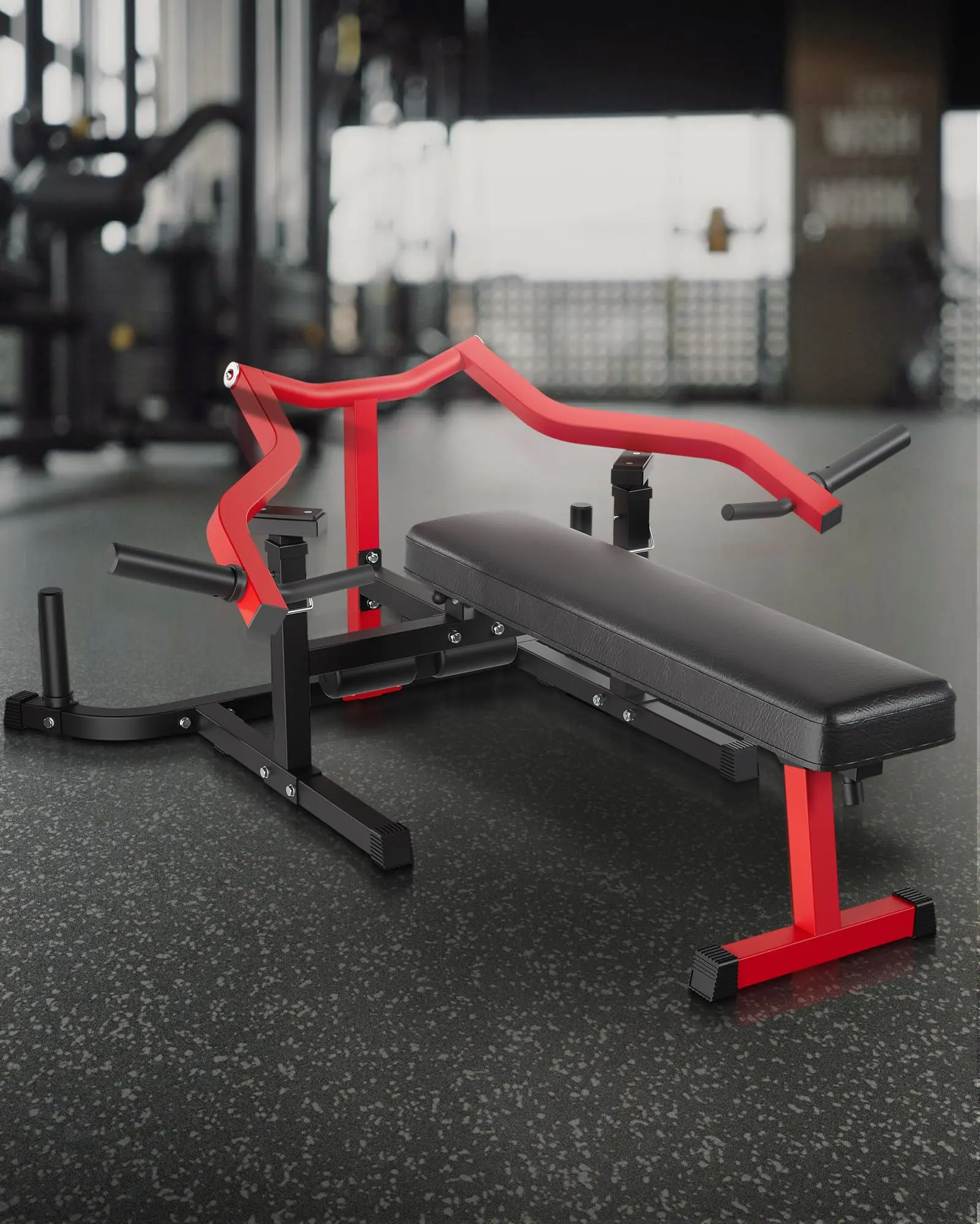 Gaomon Foldable Carbon Steel Chest Press Machine with Independent Arms, 1050LB Capacity, Multi-Angle Adjustable Flat-Incline-Decline Weight Bench, Contoured Pad, Quick-Fold Design for Home Gym Use, Shoulders, Chest Press Machines, Strength Training, 200 L